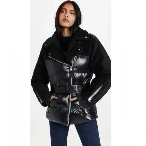 Mackage Rune Moto Sherpa Down Puffer Jacket